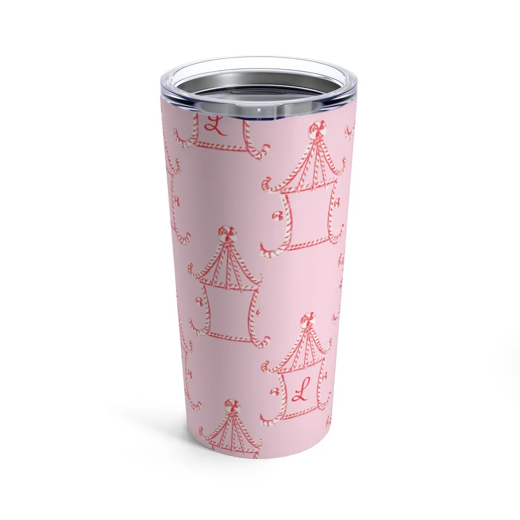 Candy Cane Pagoda Tumbler 20oz