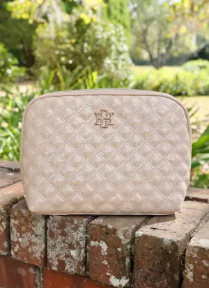 CAPRI LARGE POUCH-NUDE PATENT SQ