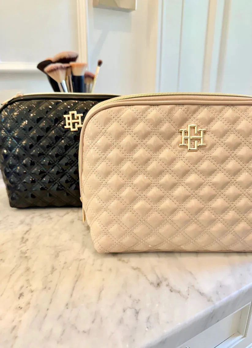 CAPRI LARGE POUCH-NUDE PATENT SQ