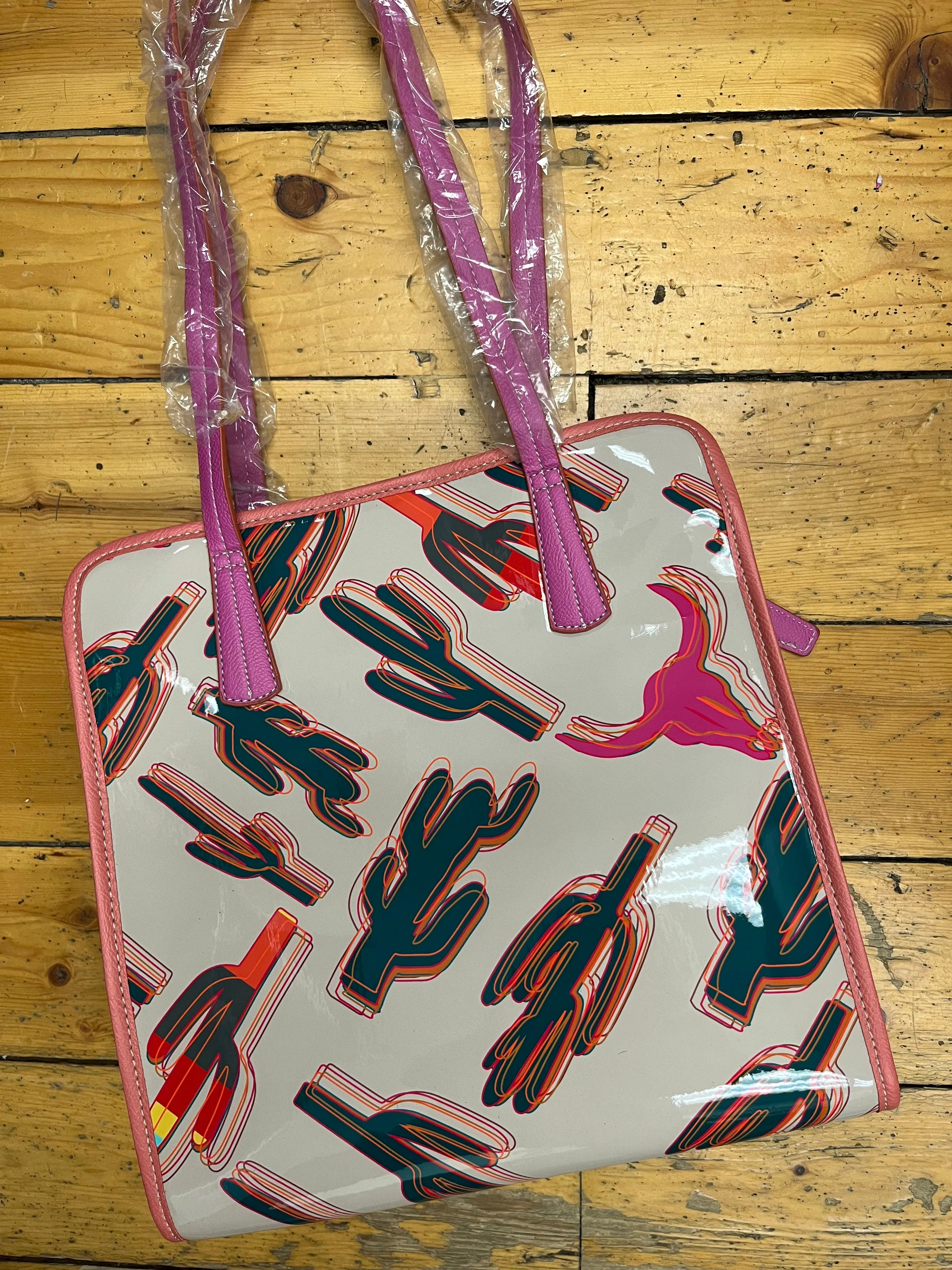 Catchfly Tote Pink Cactus