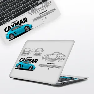 Cayman Blueprit White Laptop Skin