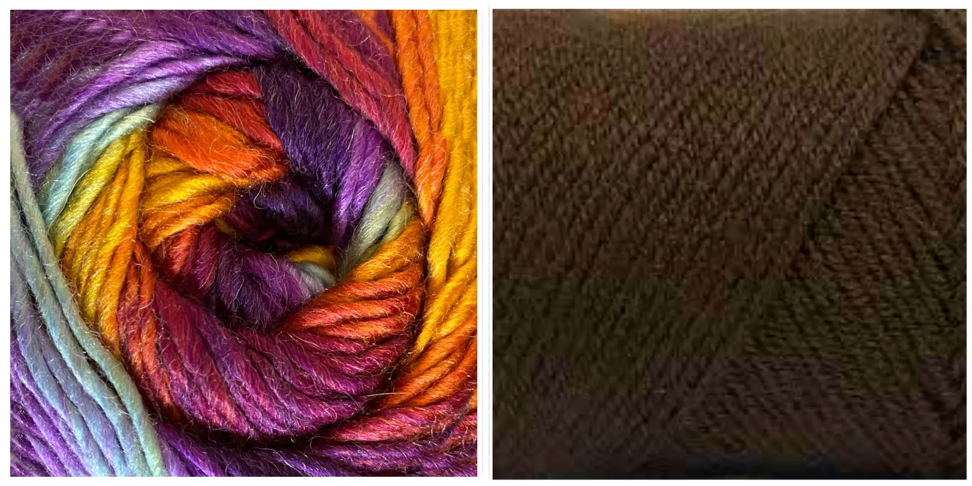CHOCOLATE (Dreamlicious)/EASY TO LOVE (Chromatic Wool) Mandala Pillow Pattern