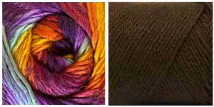 CHOCOLATE (Dreamlicious)/EASY TO LOVE (Chromatic Wool) Mandala Pillow Pattern