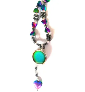 Circular Heart Magnetic Mood Necklace