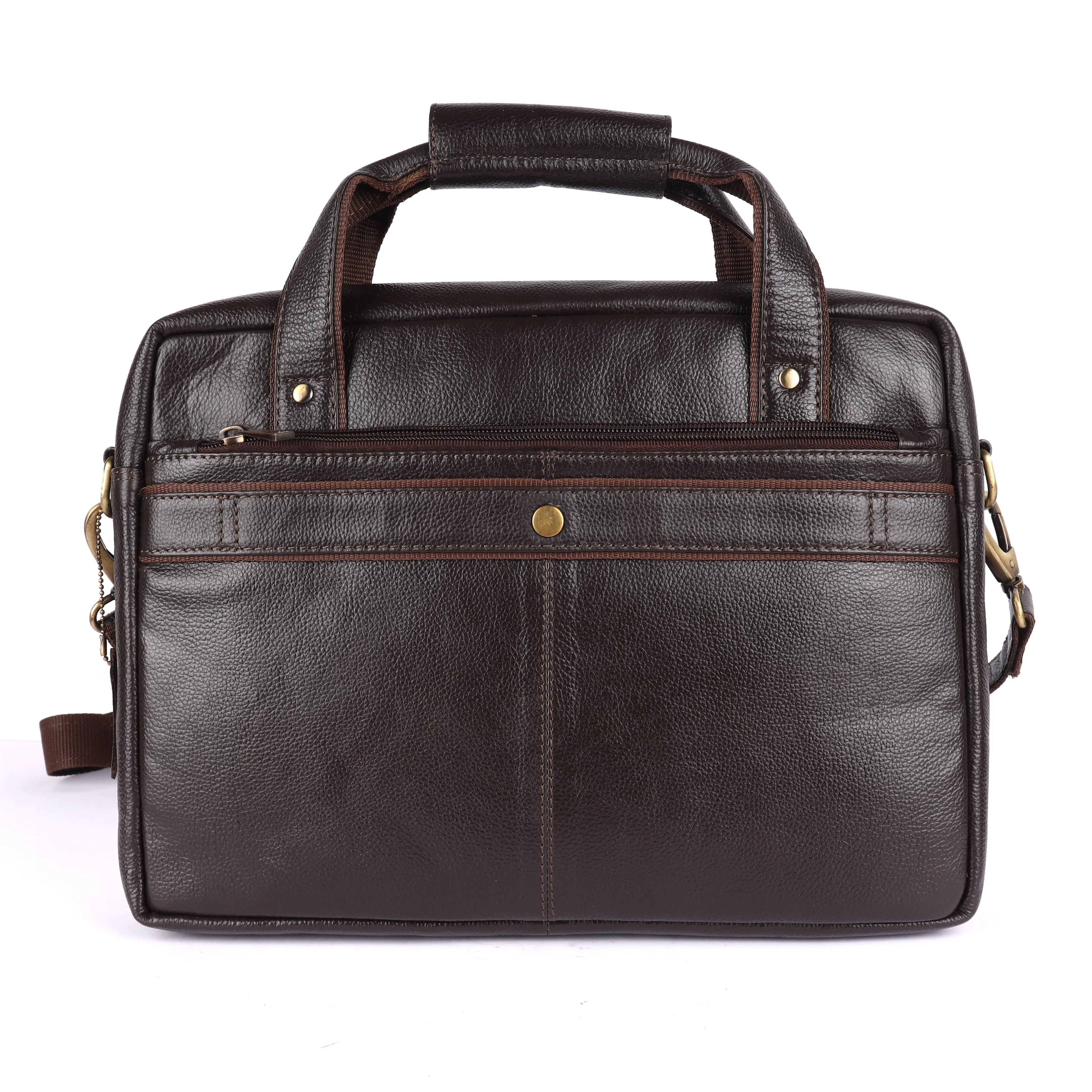 Cityscape Classic Leather Laptop Bag # 2870