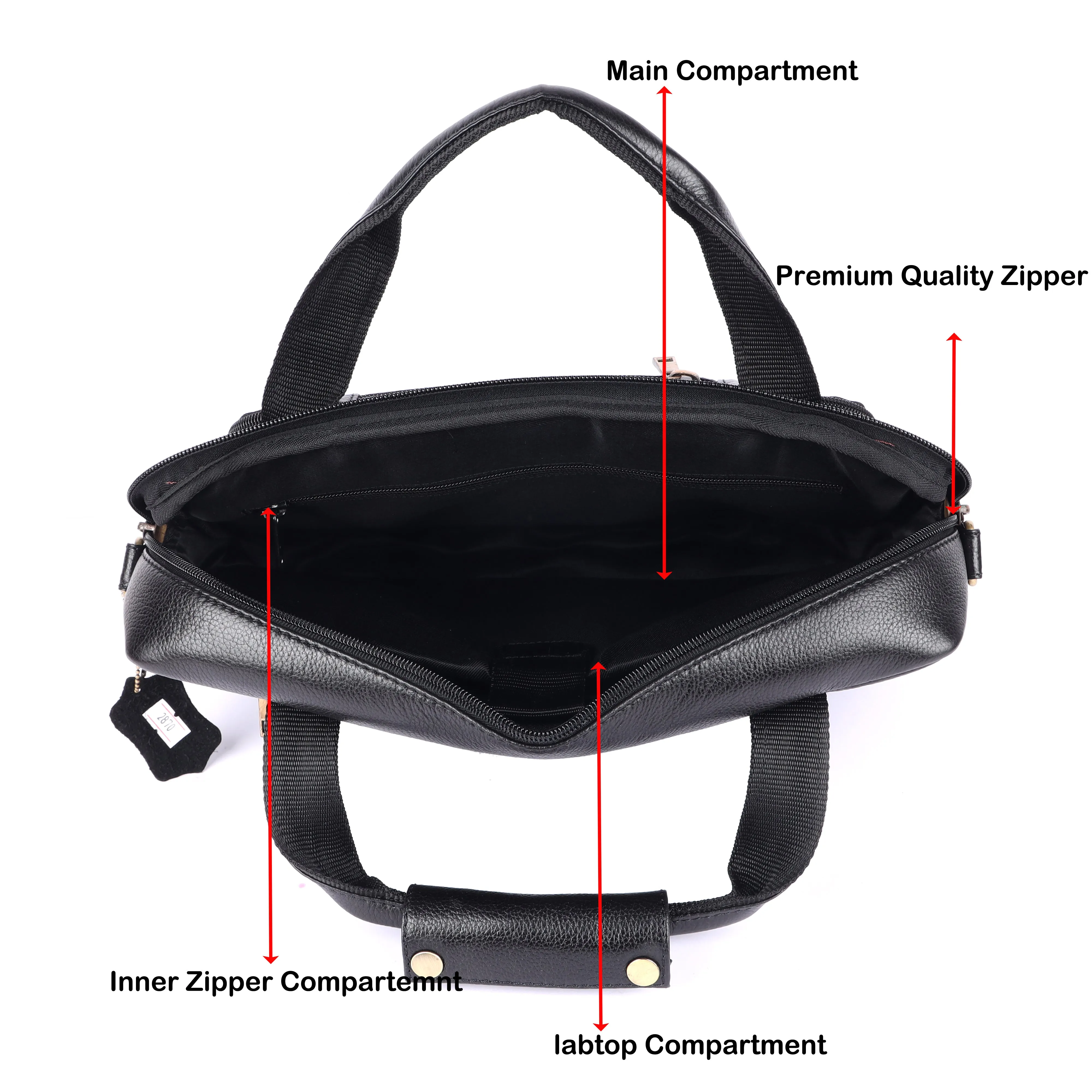 Cityscape Classic Leather Laptop Bag # 2870