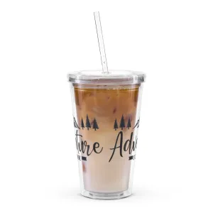 Clear plastic Insulated Resusable tumbler 16OZ