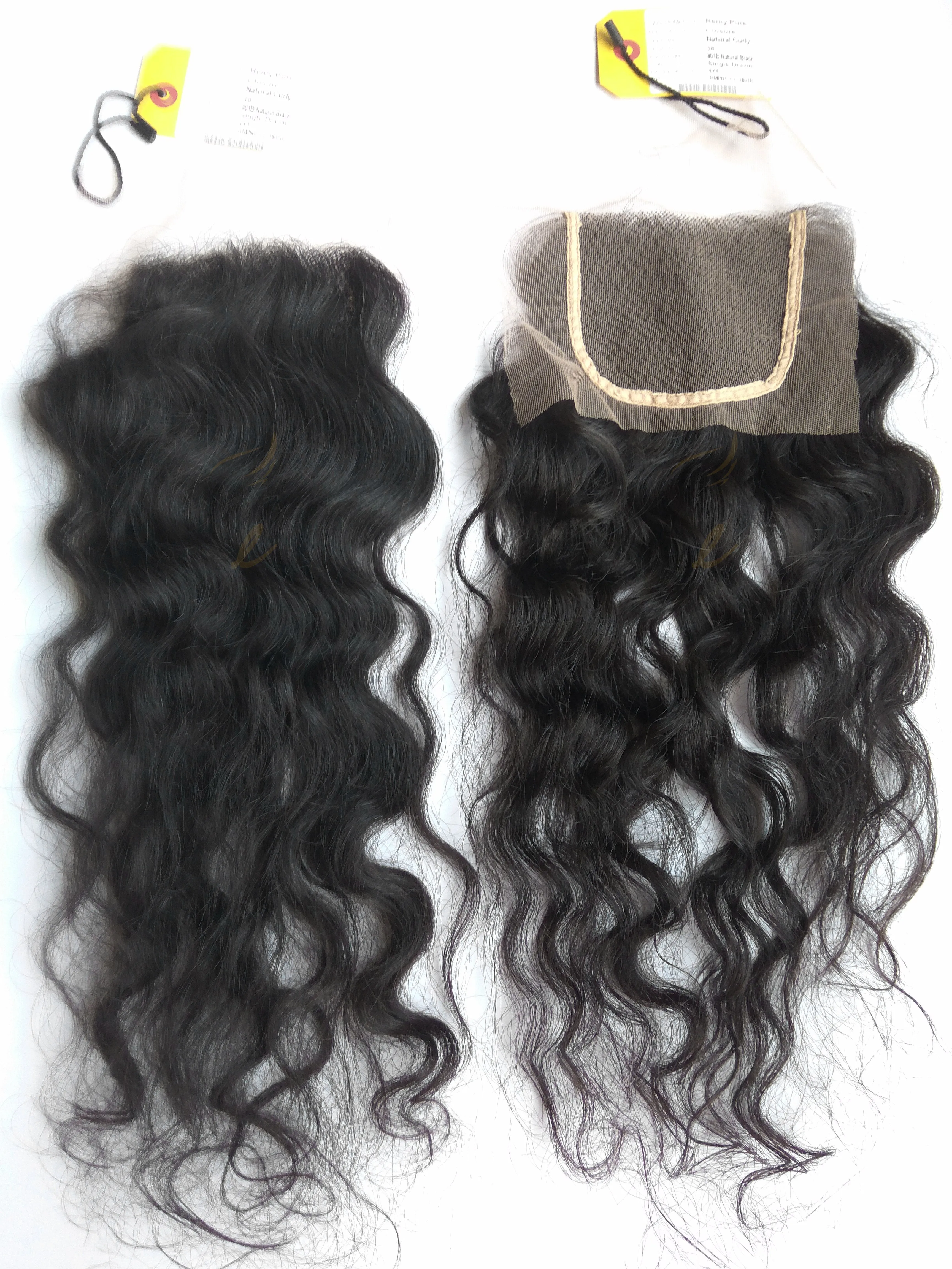 Closure 4 X 4 Swiss Lace - Natural Curly