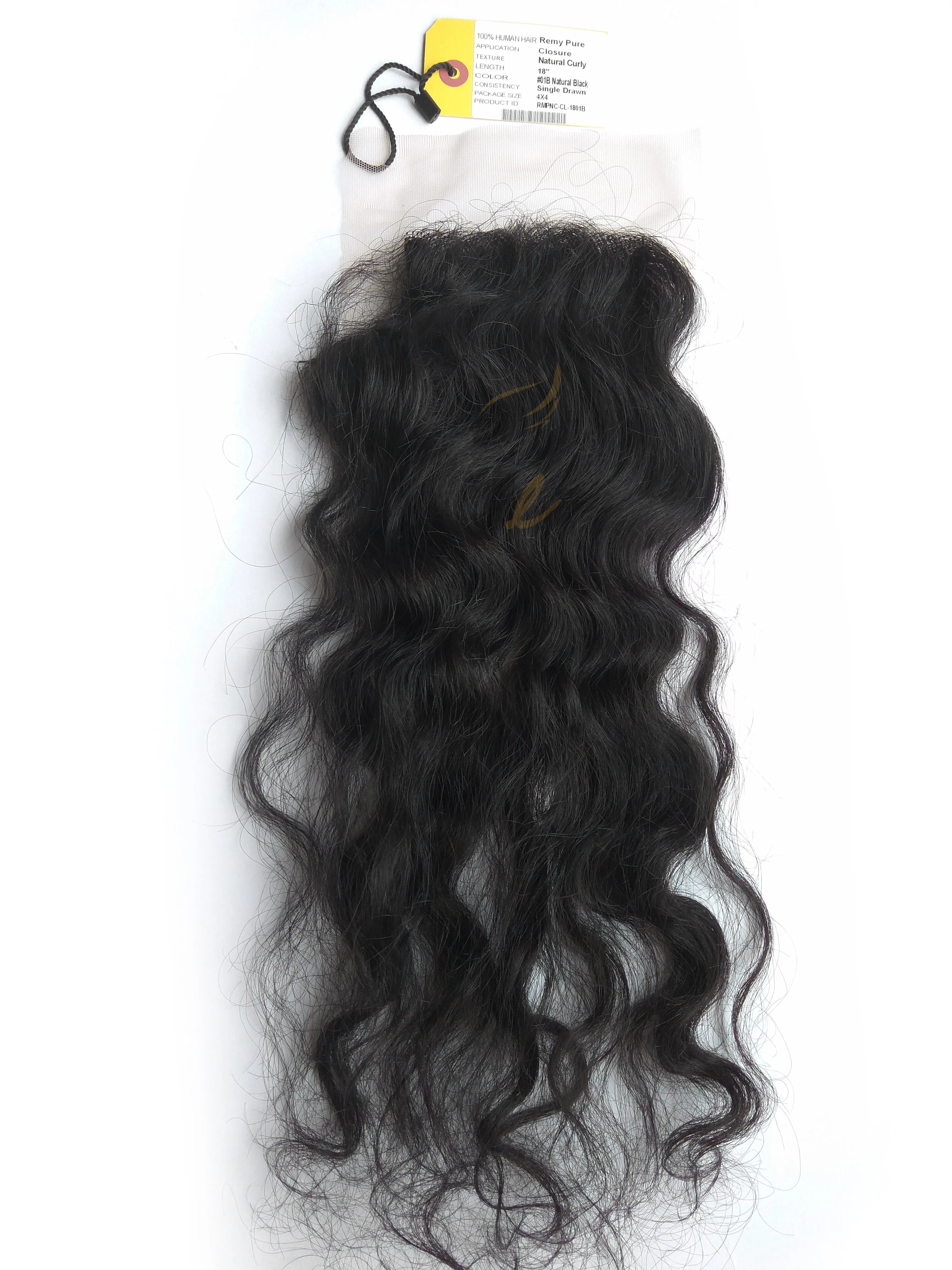 Closure 4 X 4 Swiss Lace - Natural Curly