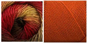 CORAL   FLAMES - Embossed Phoenix Vortex Shawl KIT