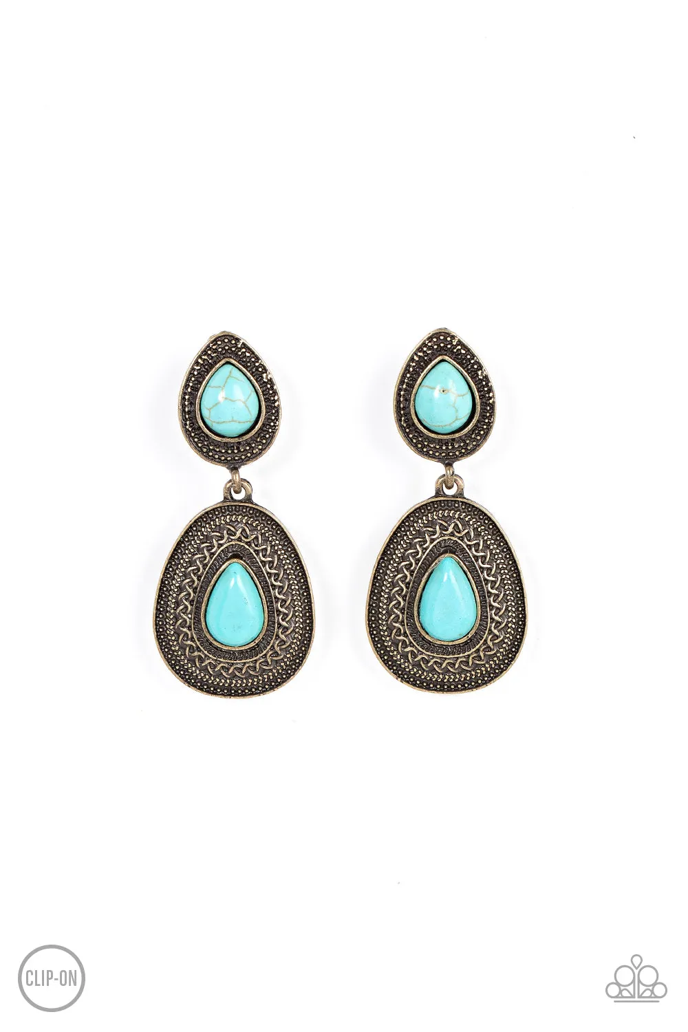 Country Soul - Brass Clip-On Earring