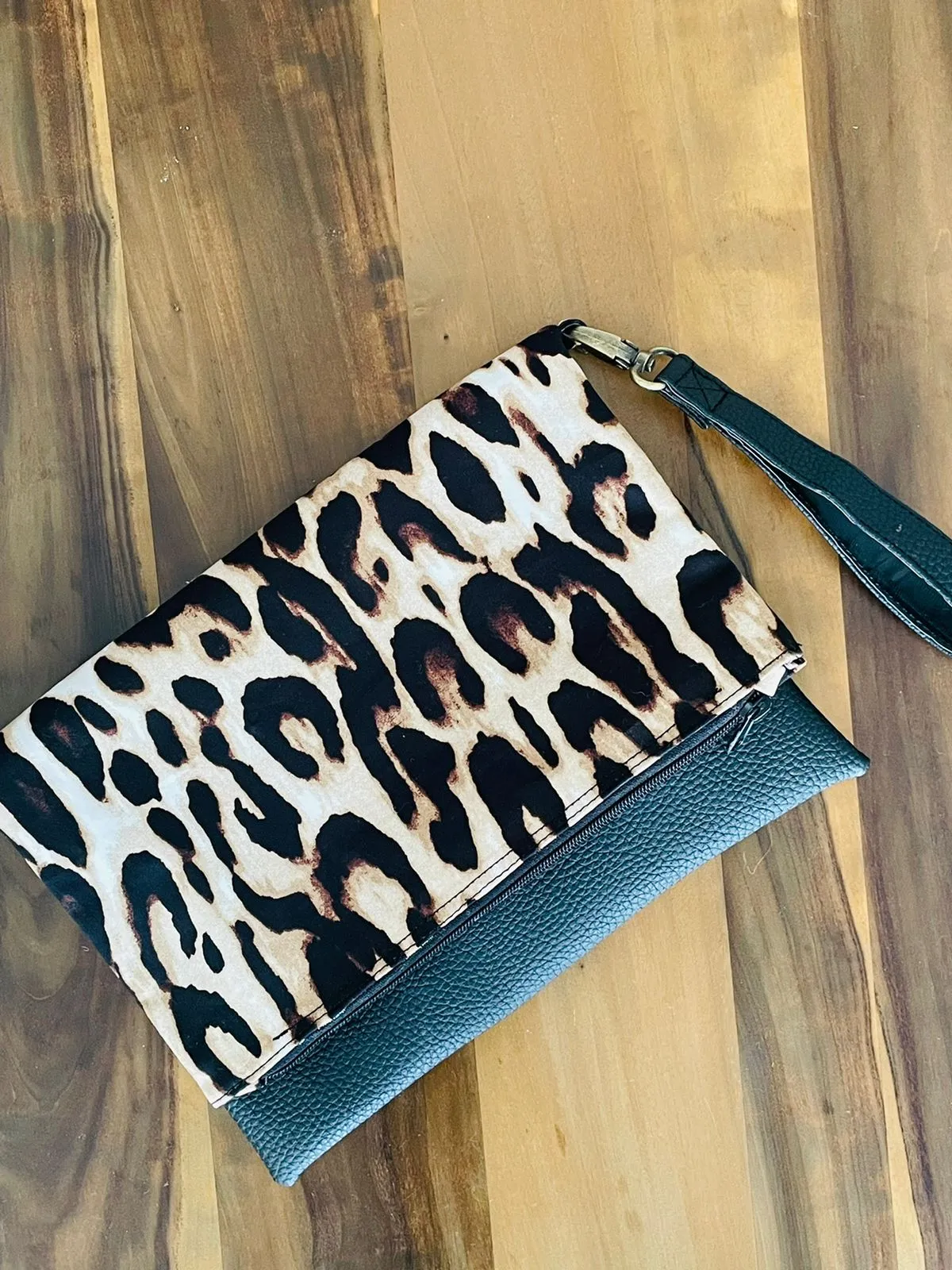 Cross-body foldover clutch