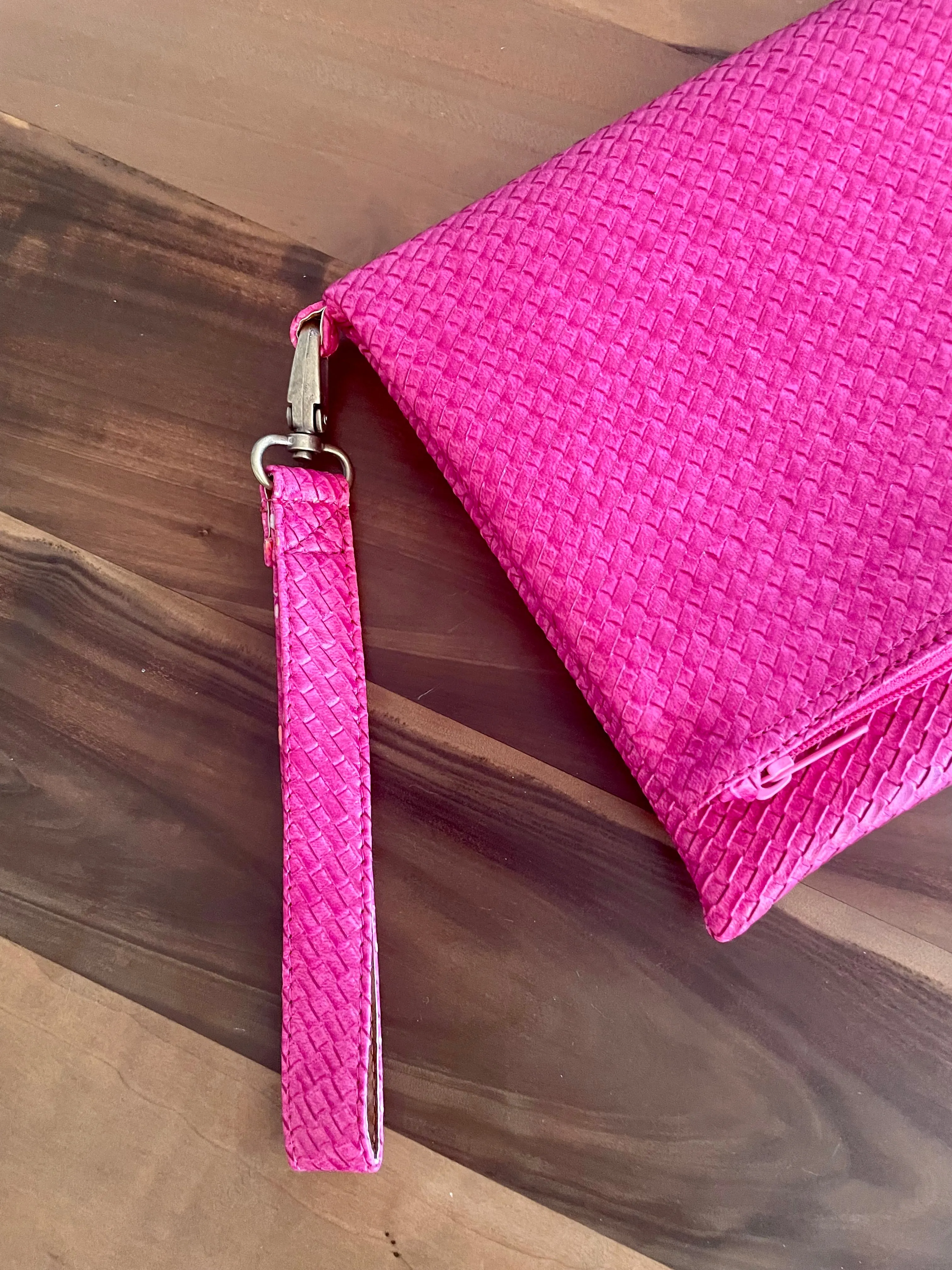 Cross-body foldover clutch