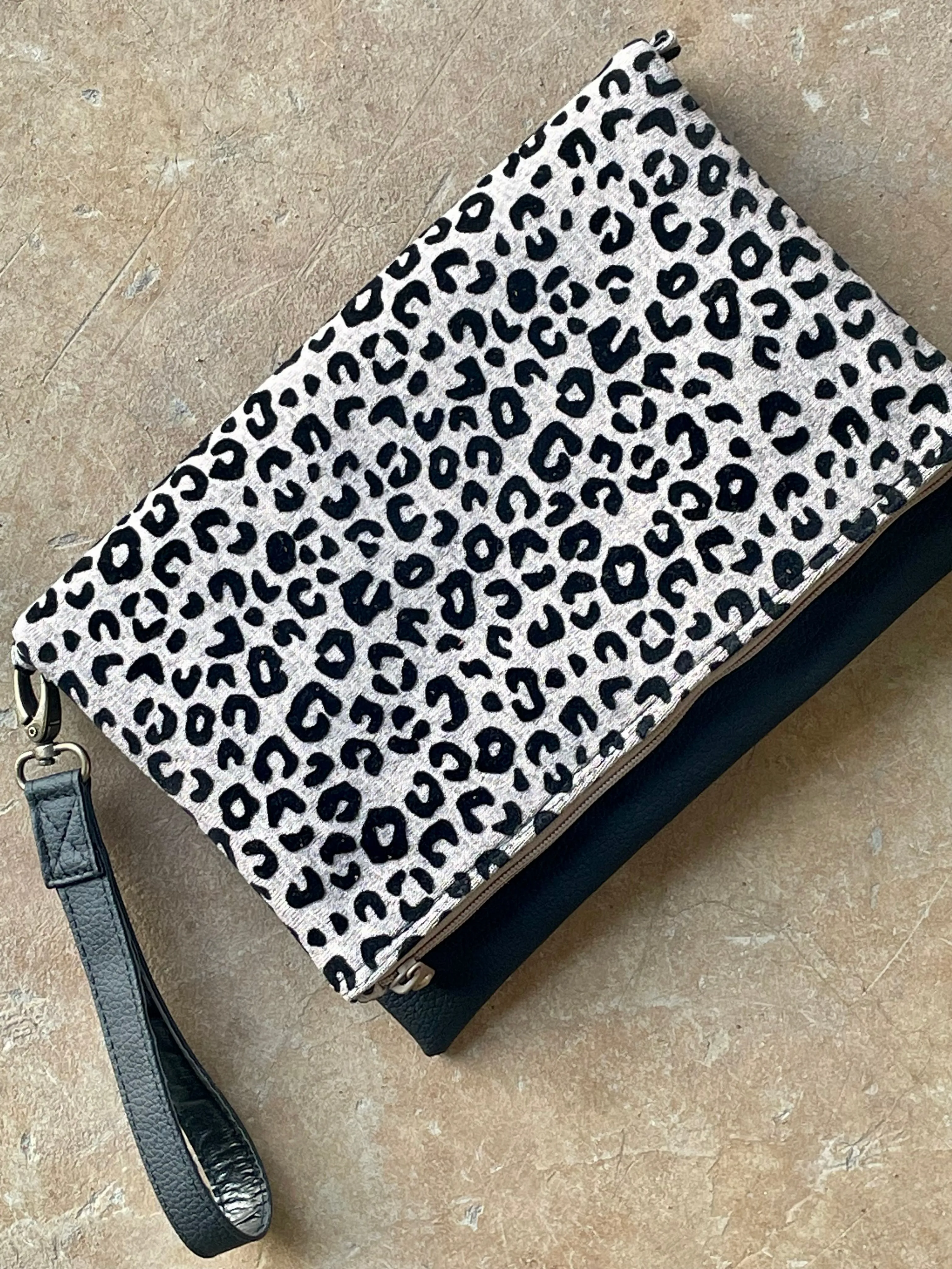 Cross-body foldover clutch