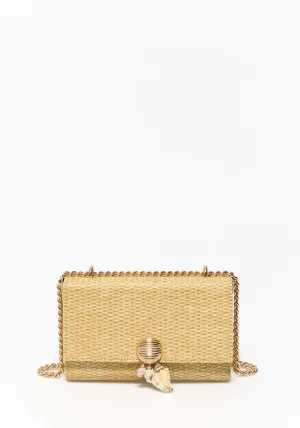 Crossbody Raffia Shells - Gold