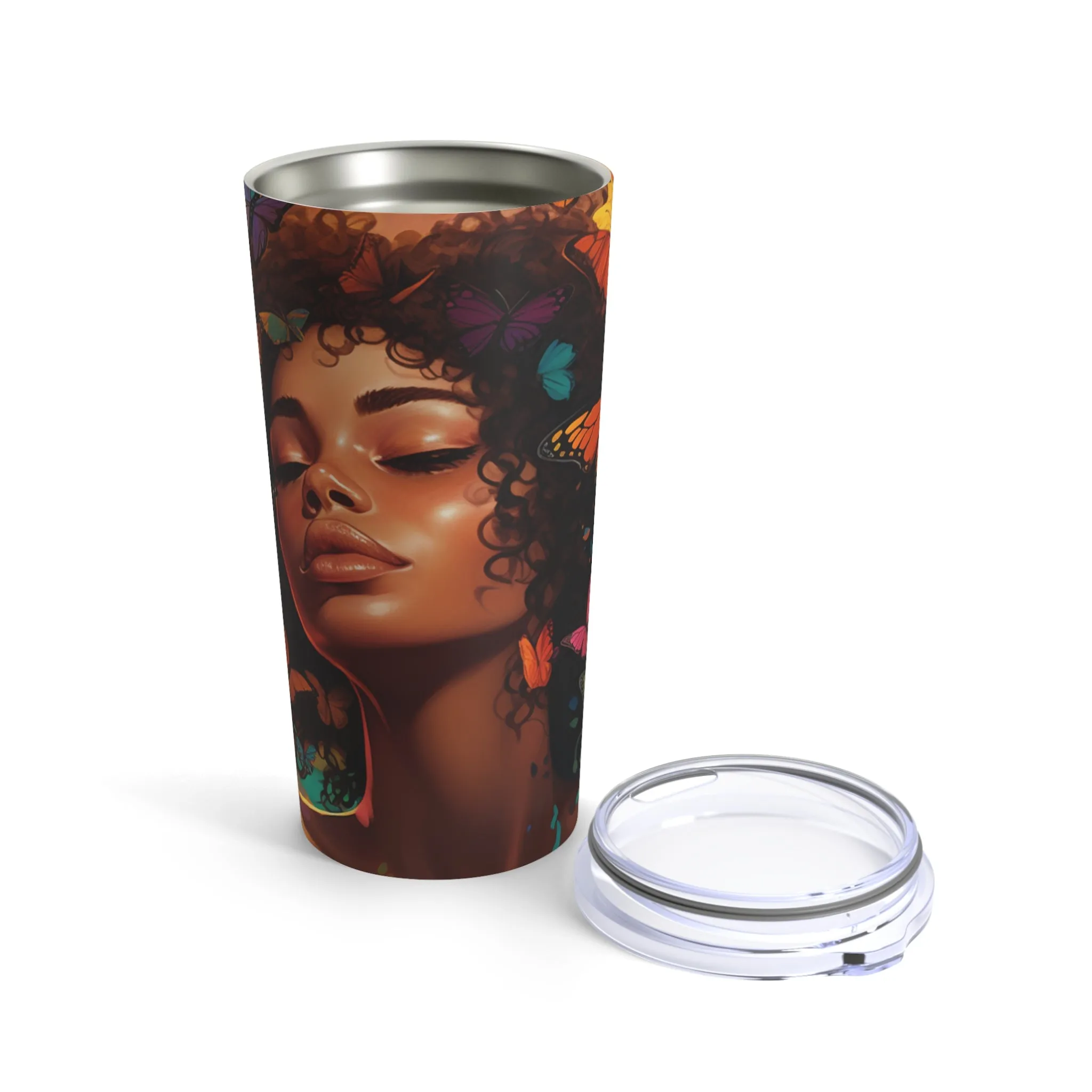 Crystal Chalice: The Beautiful Butterfly Woman Tumbler