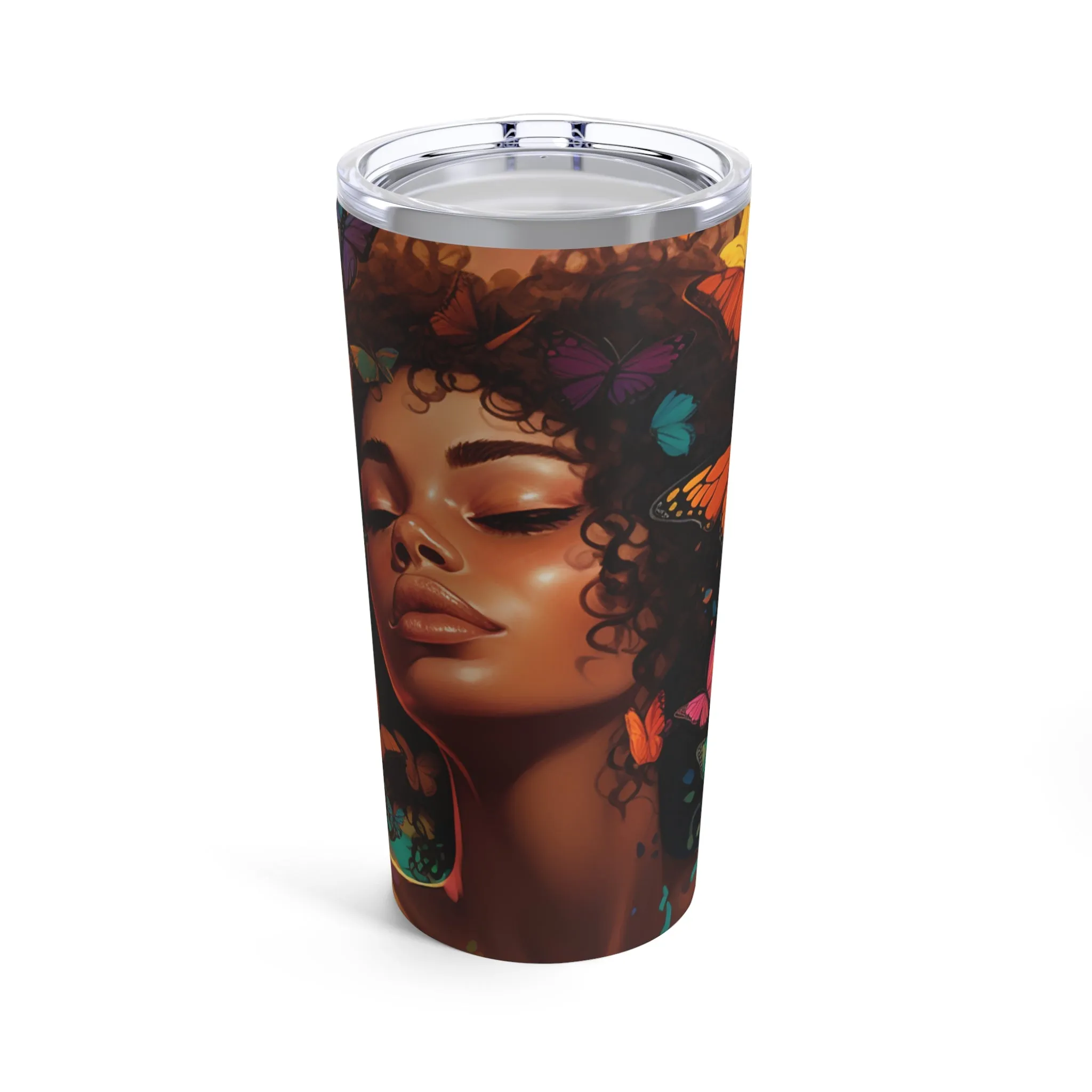 Crystal Chalice: The Beautiful Butterfly Woman Tumbler