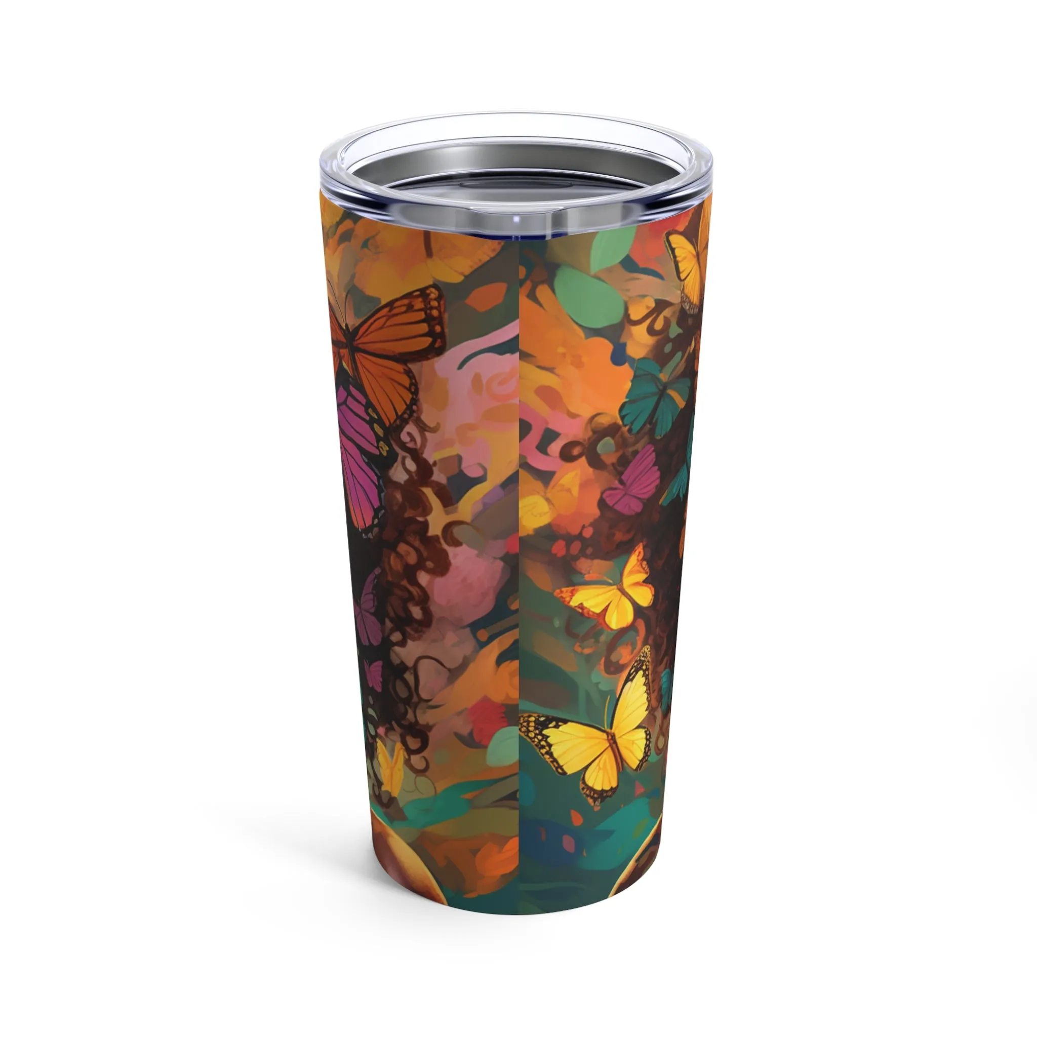Crystal Chalice: The Beautiful Butterfly Woman Tumbler