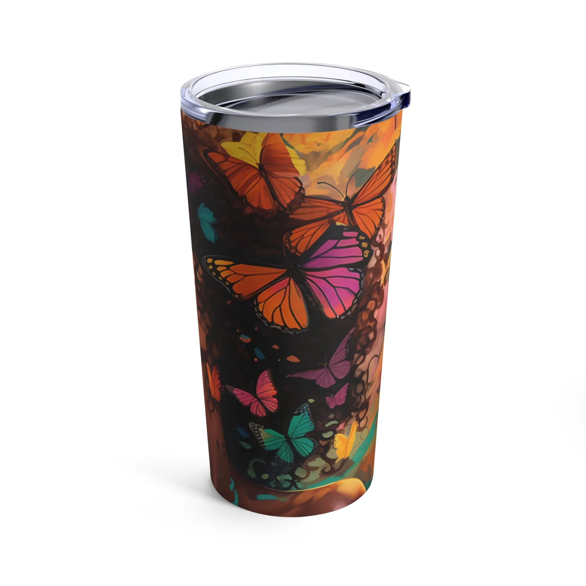 Crystal Chalice: The Beautiful Butterfly Woman Tumbler