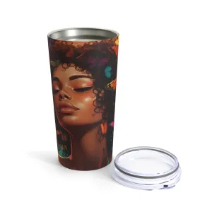 Crystal Chalice: The Beautiful Butterfly Woman Tumbler