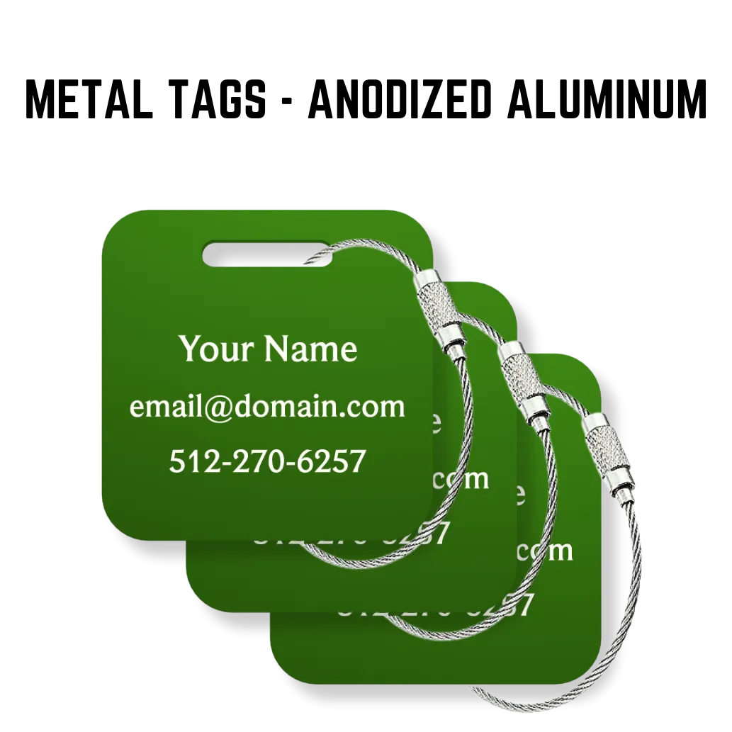 Custom METAL Tags - 3 Pack