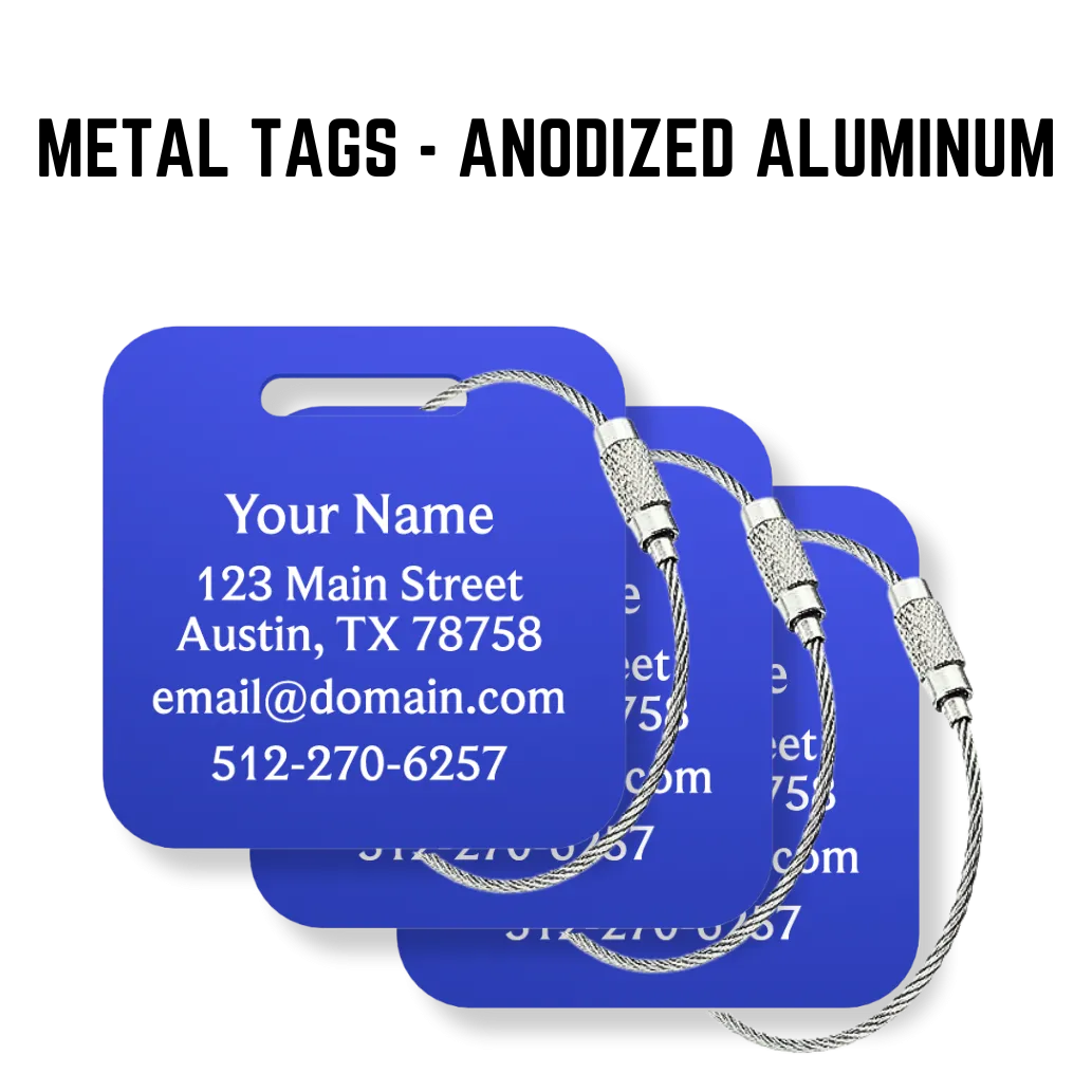 Custom METAL Tags - 3 Pack