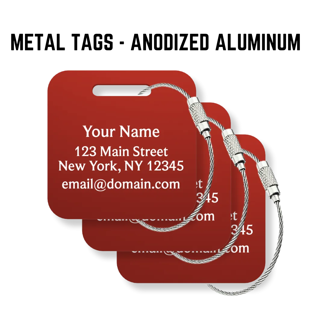 Custom METAL Tags - 3 Pack