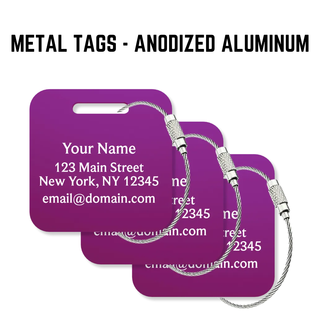 Custom METAL Tags - 3 Pack