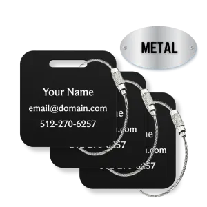 Custom METAL Tags - 3 Pack