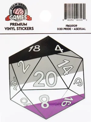 D20 Sticker - Asexual Pride