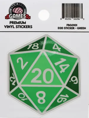 D20 Sticker - Green