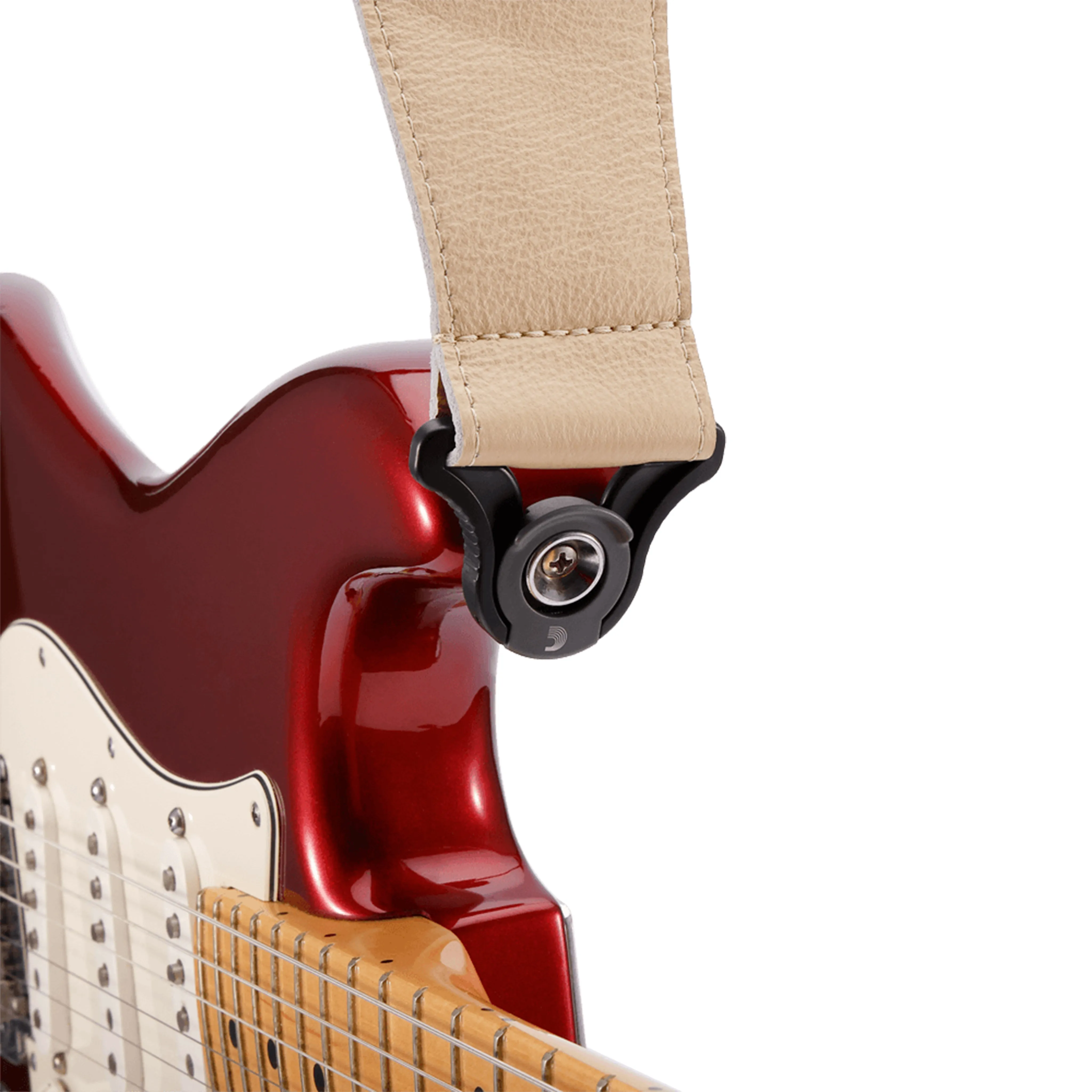 D'Addario 30BAL01 3-Inch Comfort Leather Auto-Lock Guitar Strap, Tan
