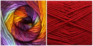 DARK RED (Dreamlicious) / EASY TO LOVE (Chromatic Wool) Mandala Pillow