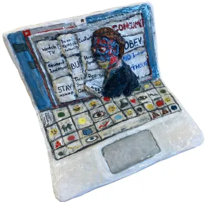 Dasha Bazanova, "They Live Laptop" SOLD
