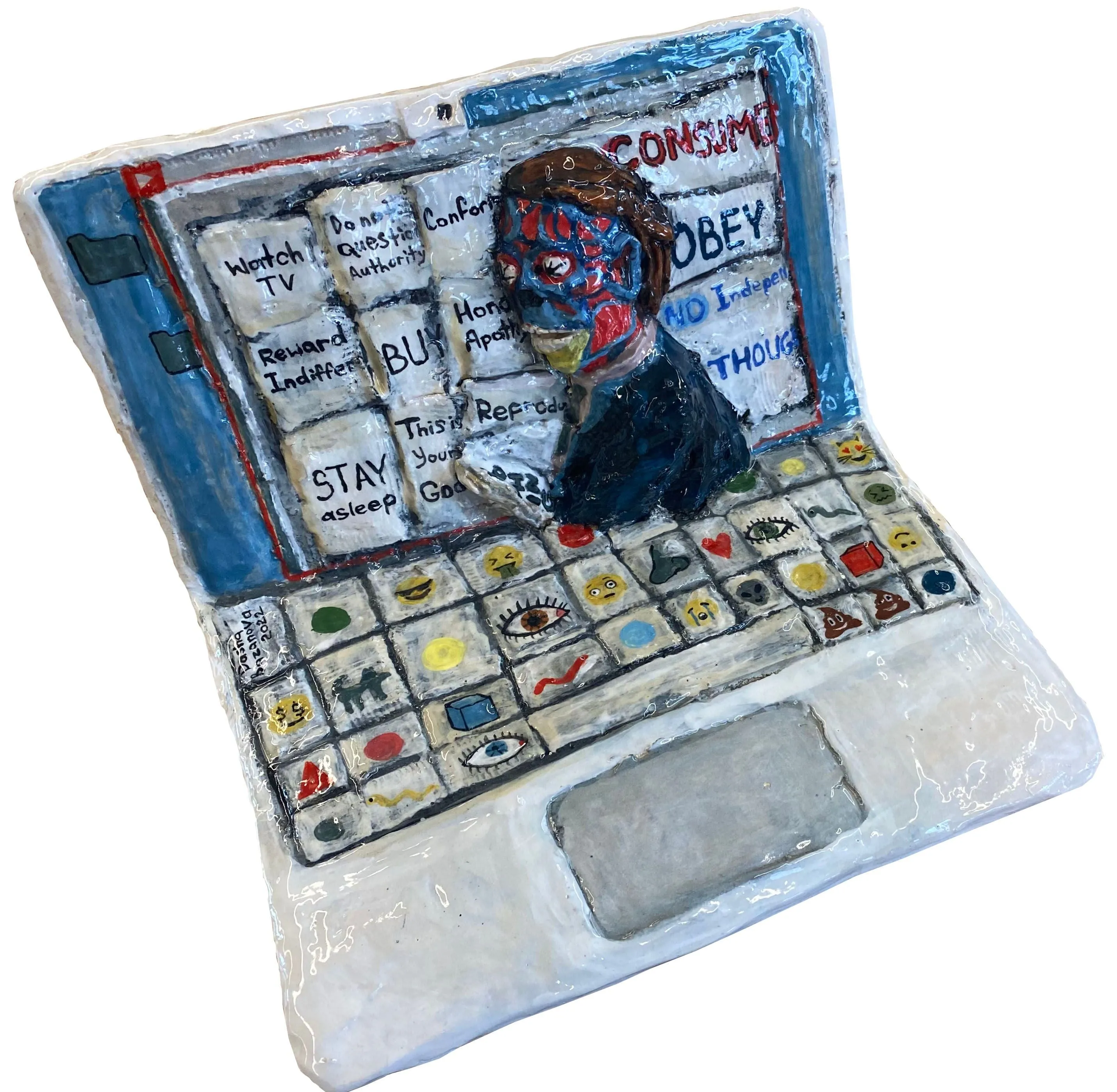 Dasha Bazanova, "They Live Laptop" SOLD