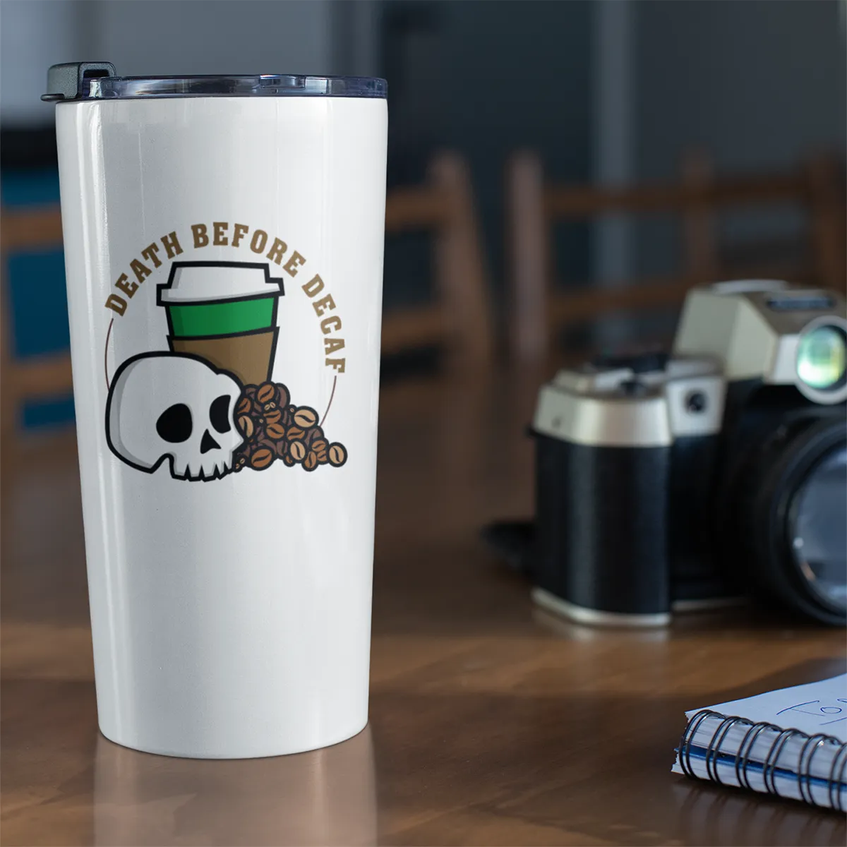 Death Before Decaf Travel Mug