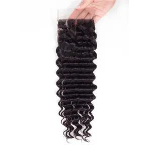 Deep Wave Closure 4*4 Lace Closure Natural Color MYLOCKME