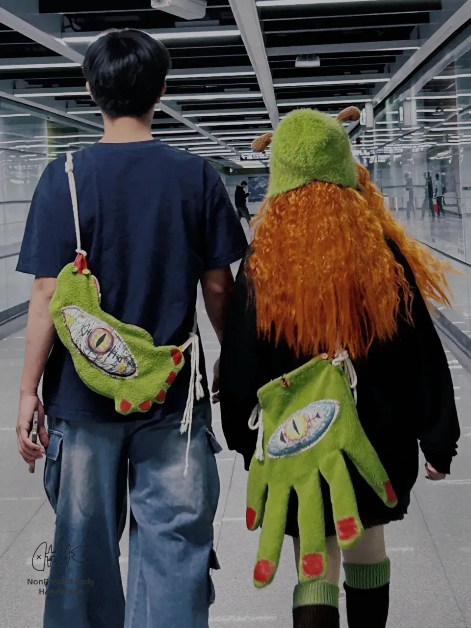 Devil's Hand & Foot丨Original Handmade Handbags for Couple, Green/Blue/Purple
