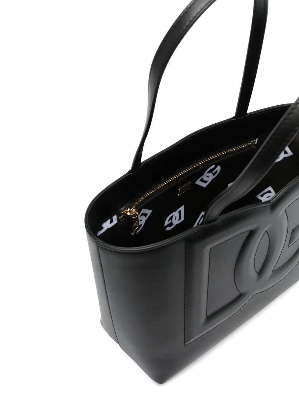 Dg logo small leather tote bag