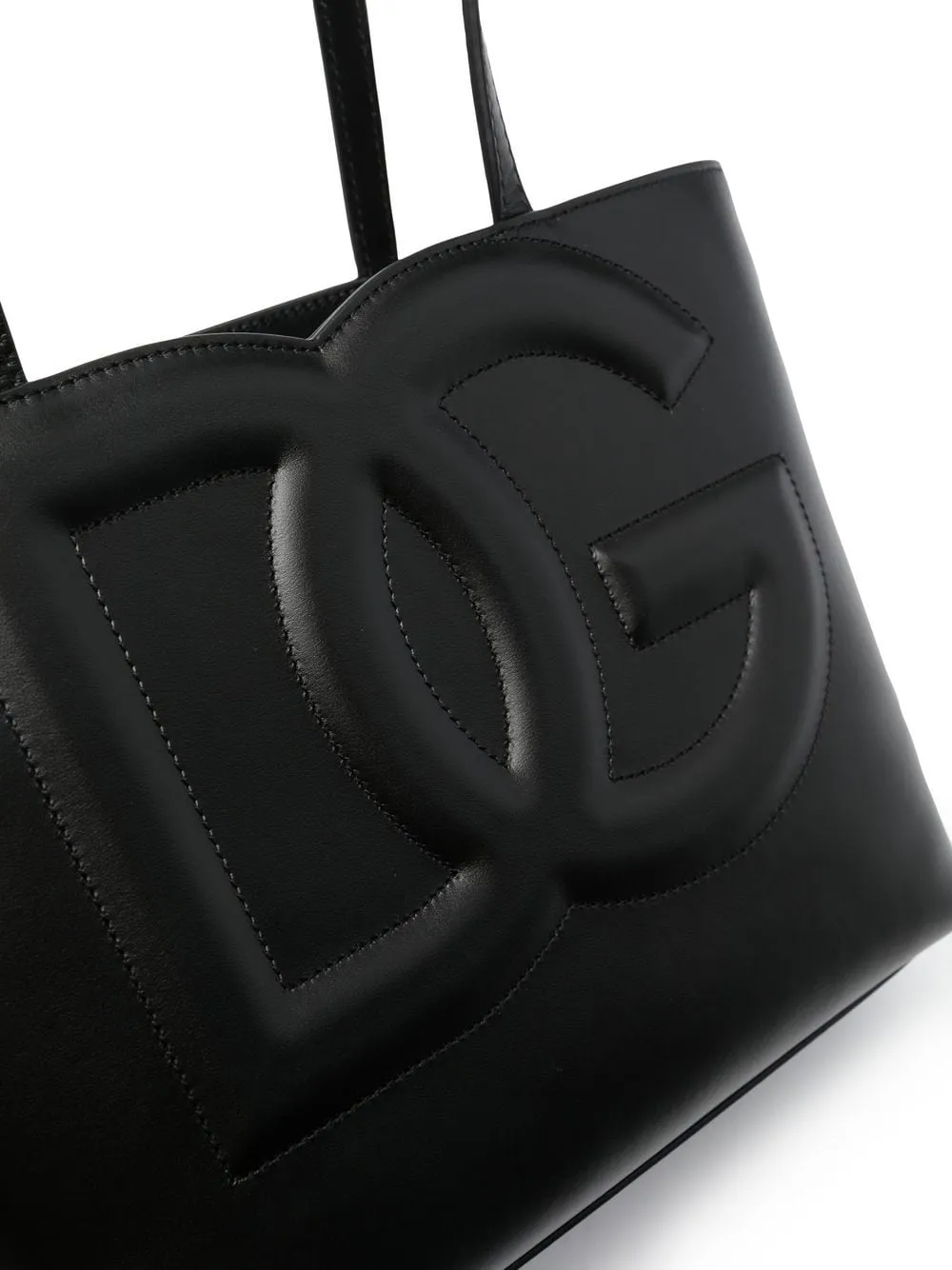 Dg logo small leather tote bag