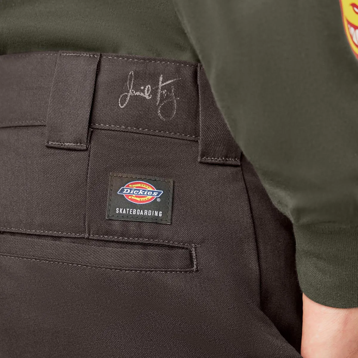 Dickies Jamie Foy Loose Straight Twill Pants - Dark Brown