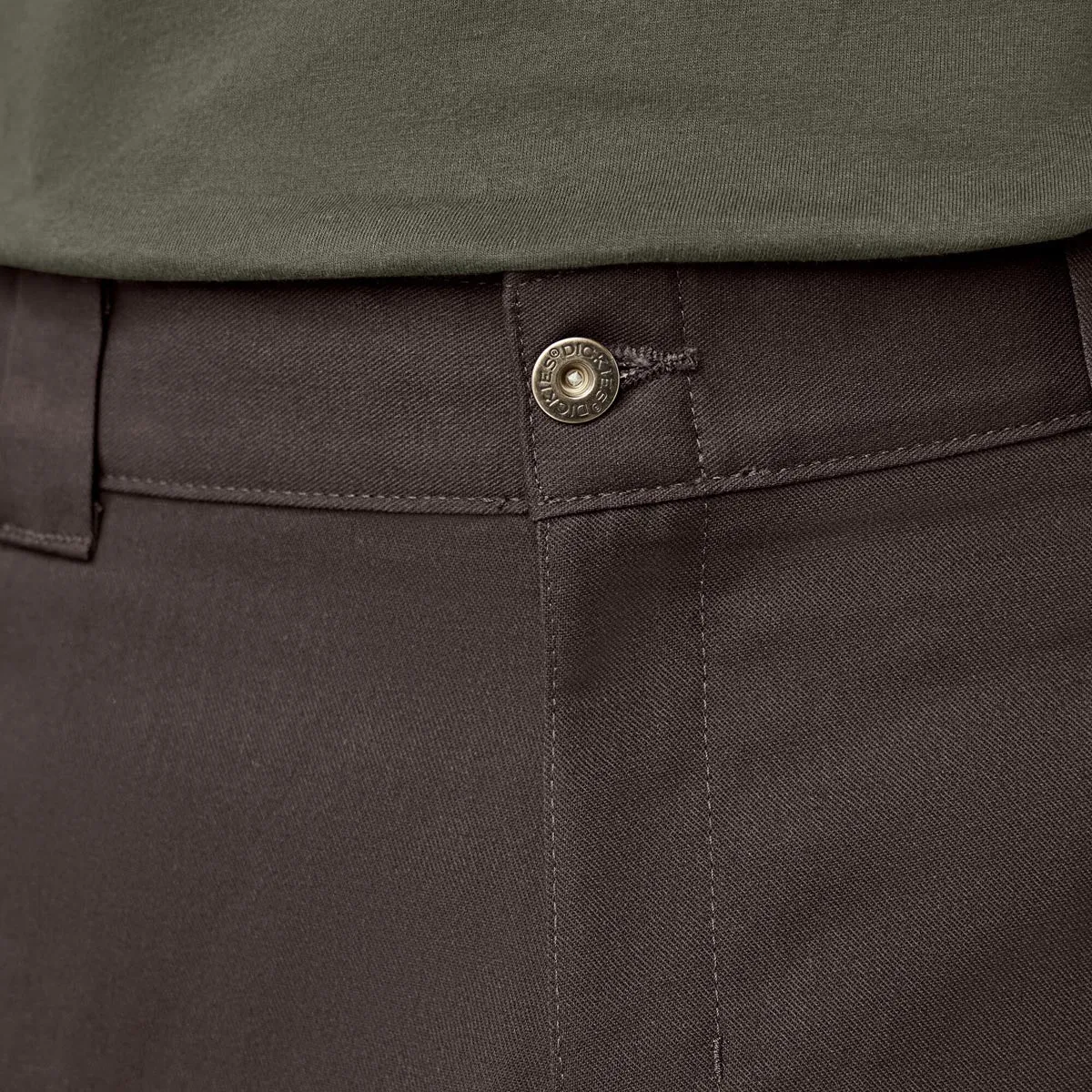 Dickies Jamie Foy Loose Straight Twill Pants - Dark Brown