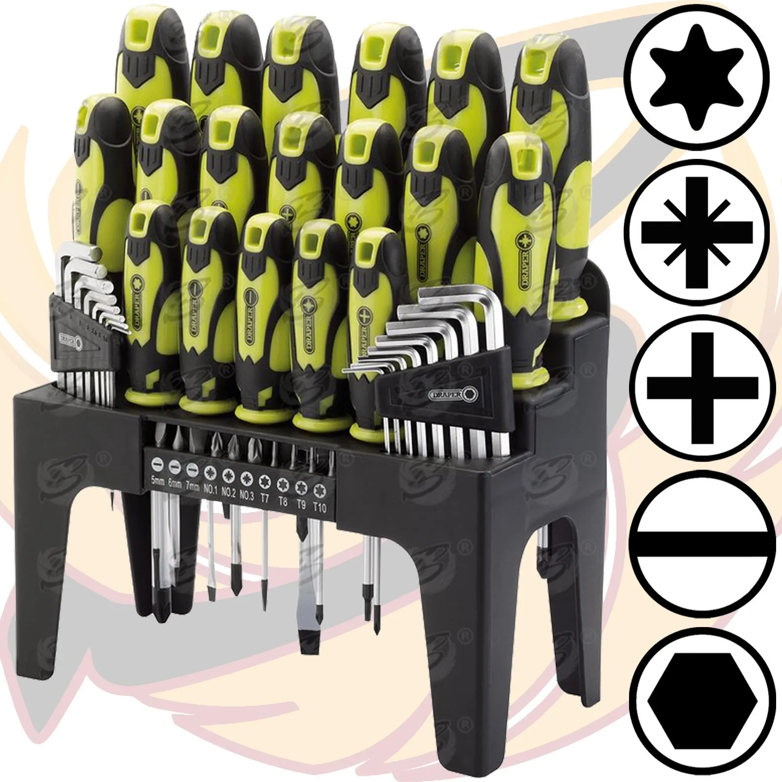 DRAPER 44PCS MAGNETIC SCREWDRIVER & BIT SET