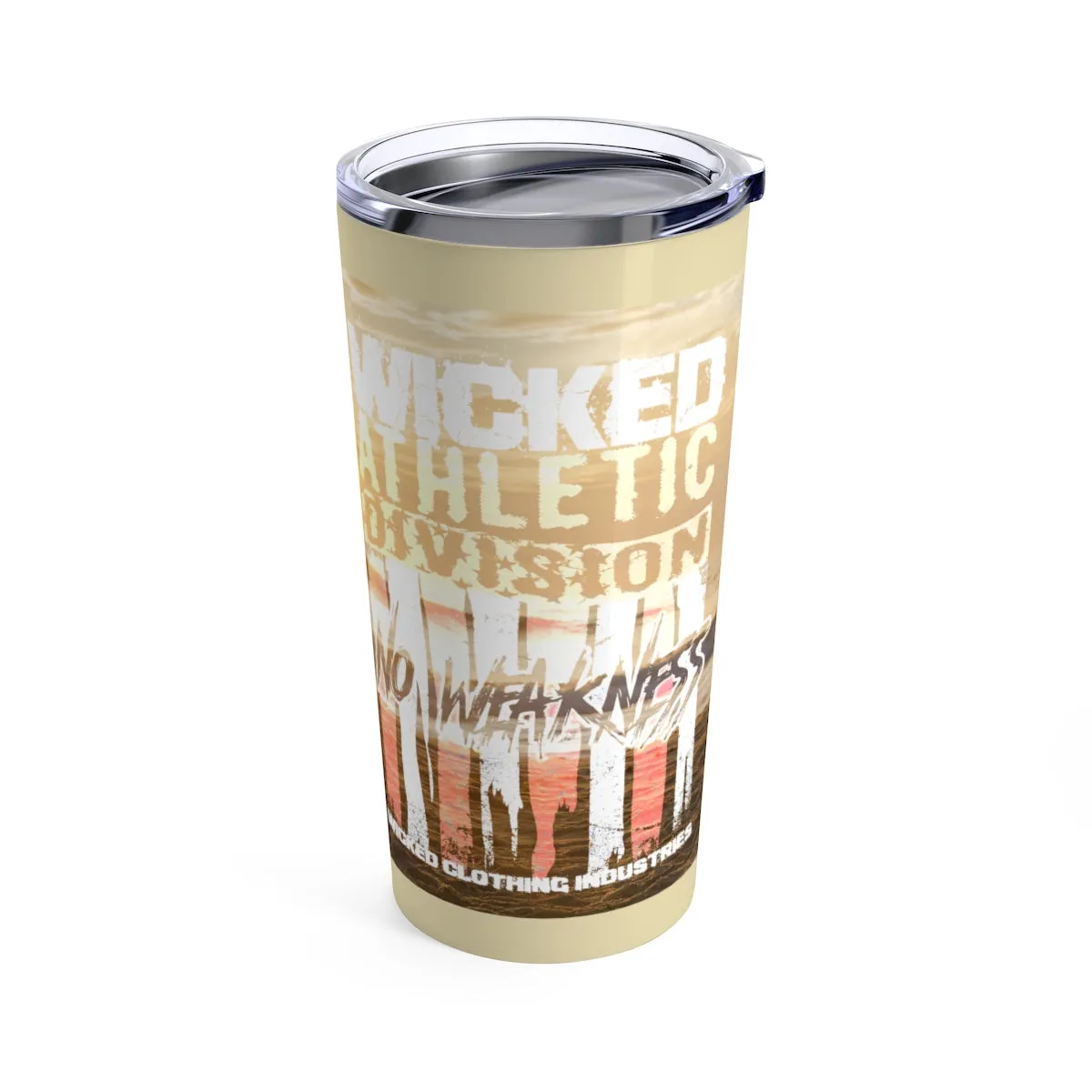 Dream A Dream/ No Weakness faded/ White/Tumbler 20oz