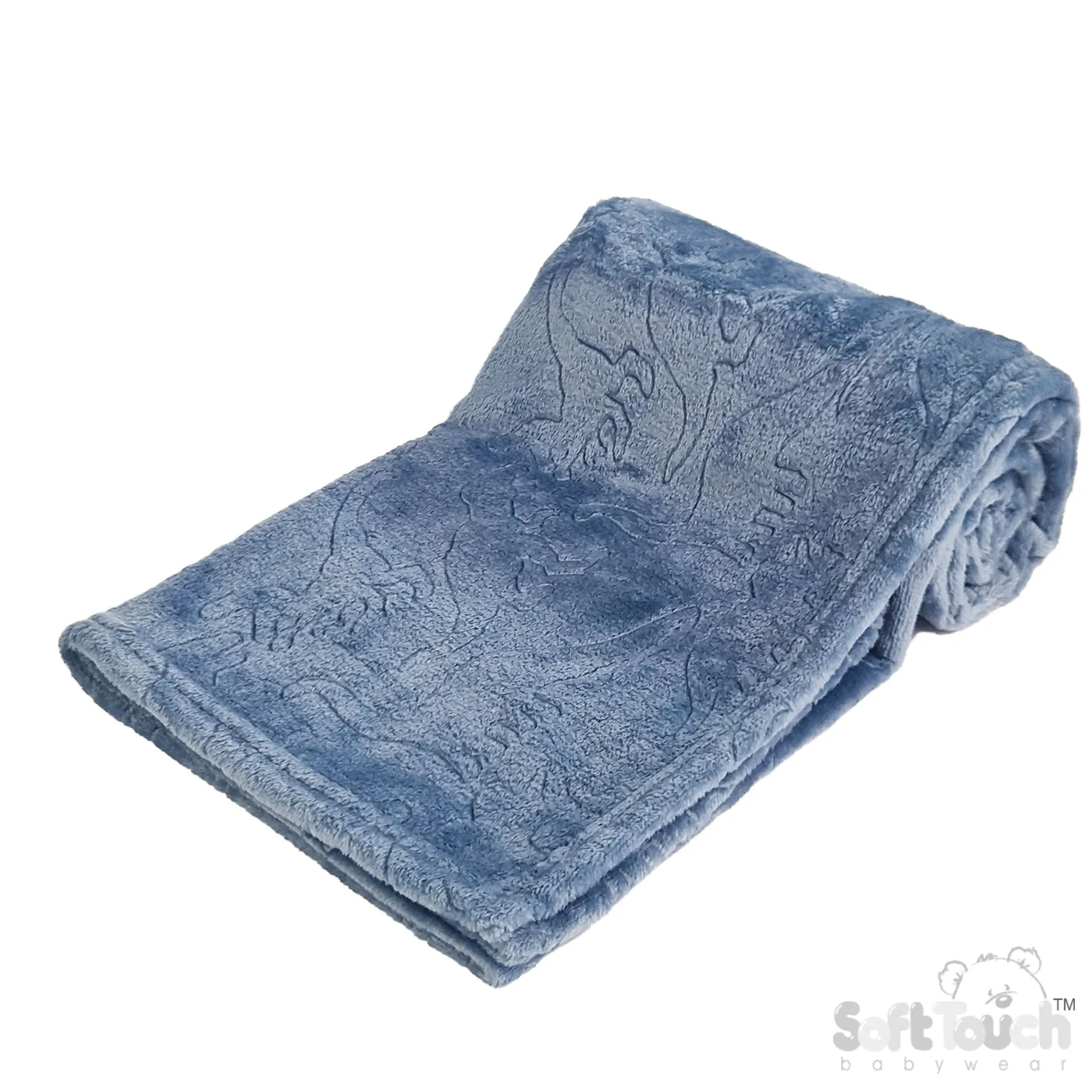 DUSTY BLUE DINOSAURS EMBOSSED WRAP - (PK6) FBP301-DB