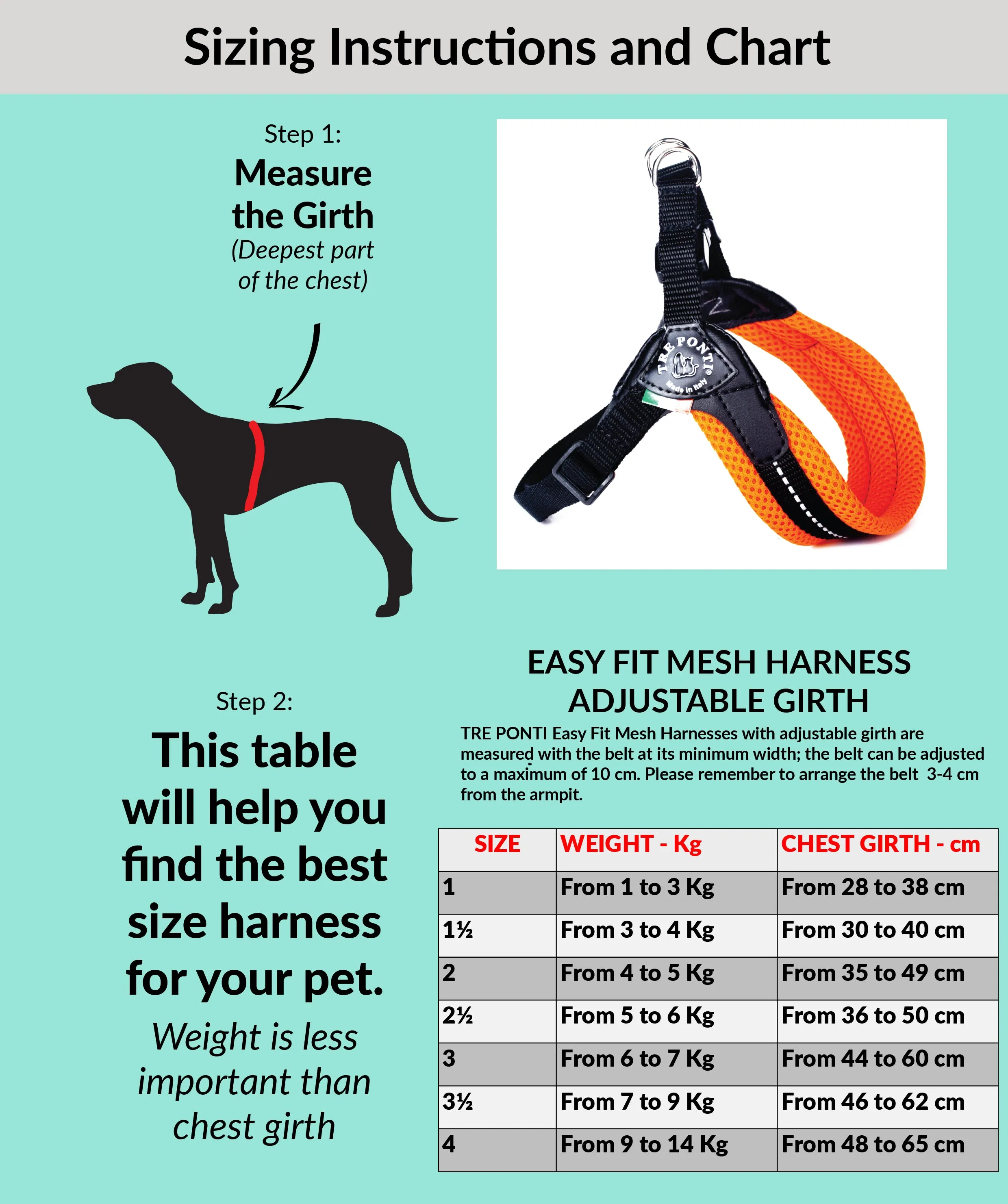 Easy Fit Mesh Fluo Pink Harness with Adjustable Girth