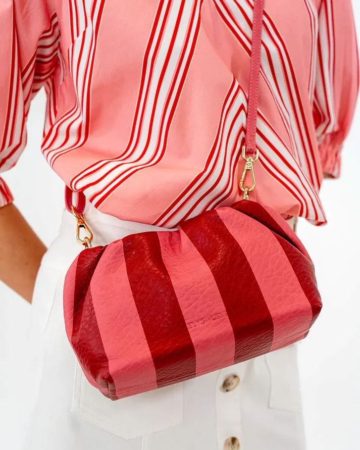 ELMS   KING Monty Crossbody Bag - Burgundy Stripe
