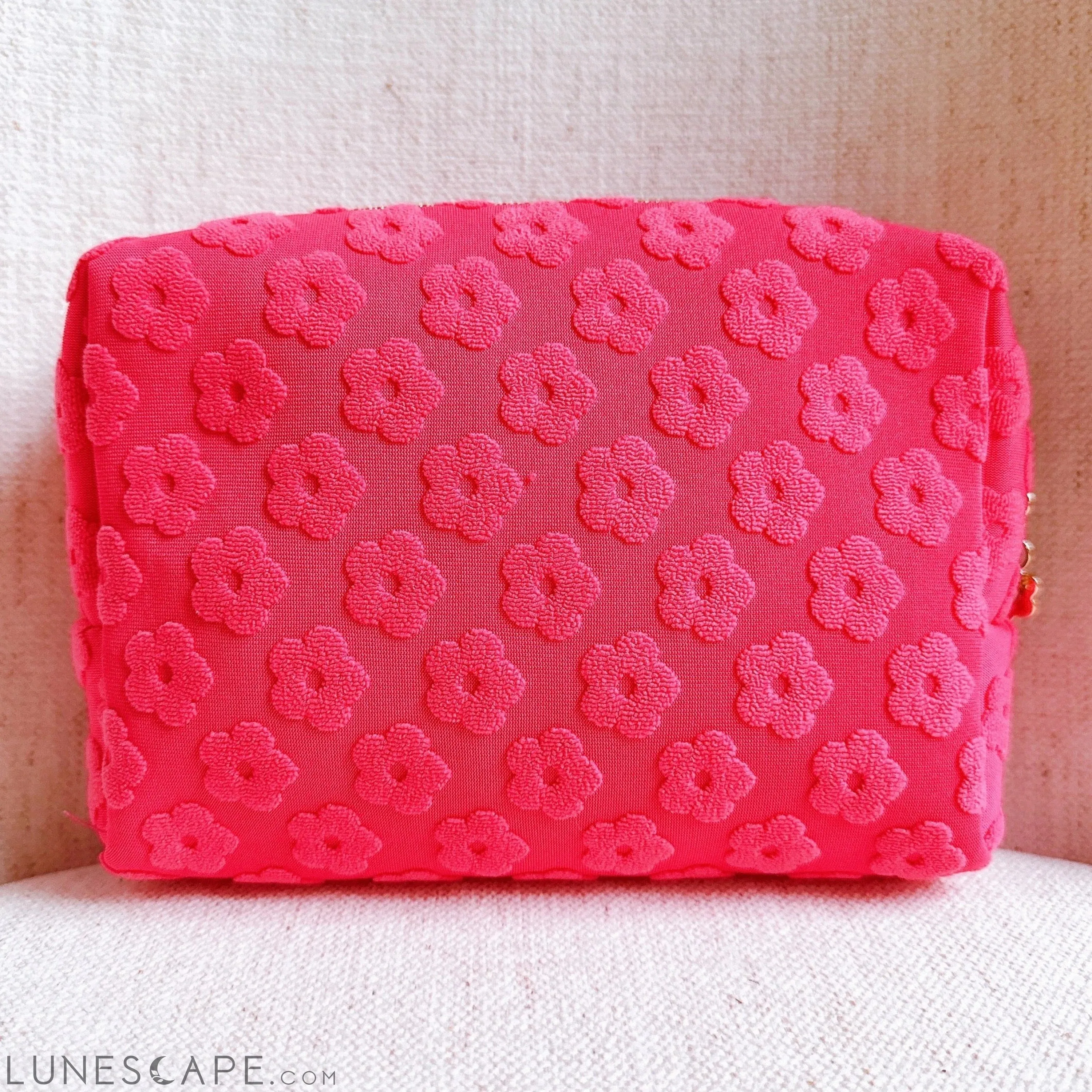 Embossed Daisy Blossom Cosmetic Case