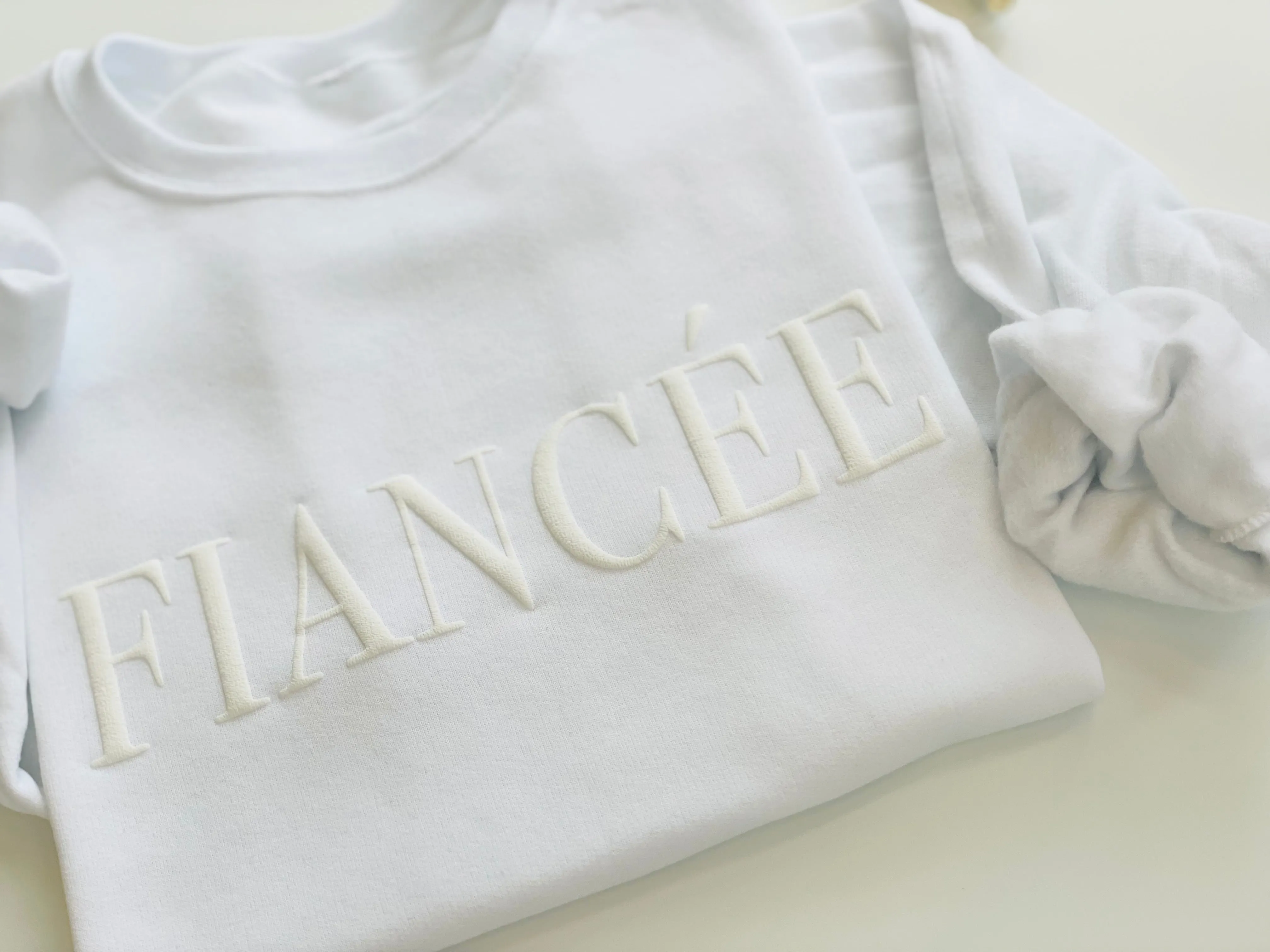 Embossed Fiancée Crewneck Sweatshirt