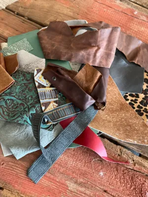 Embossed Leather Scraps - 1 lb. Box